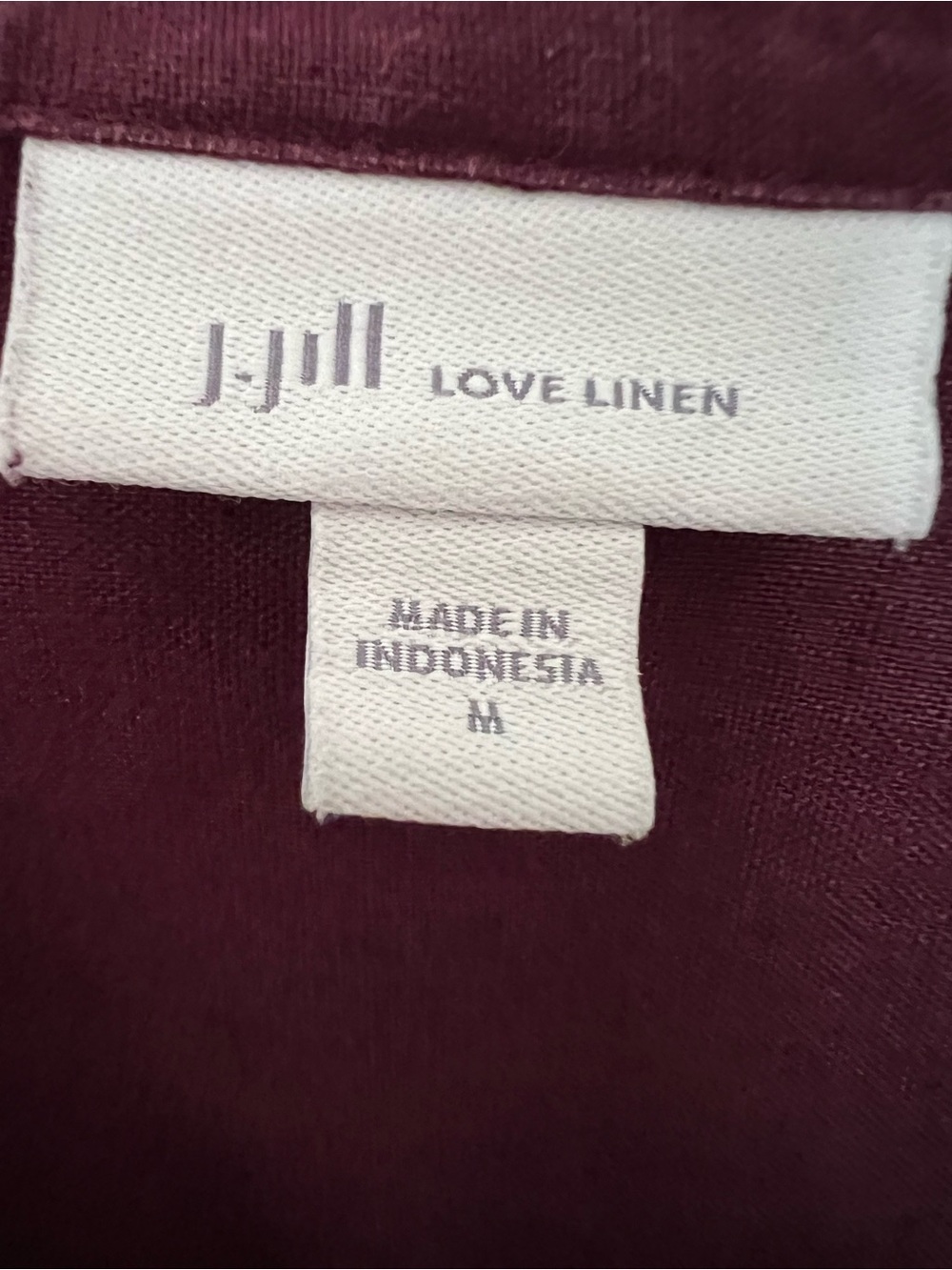 J. Jill Linen Top in Deep Plum - Picture 2 of 4